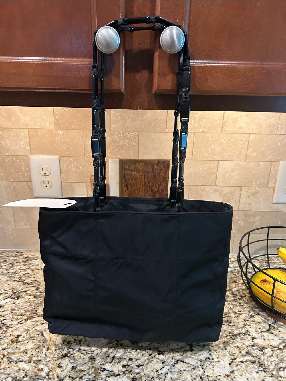 Prada Y2K Nylon Tote Bag Black Triangle Logo